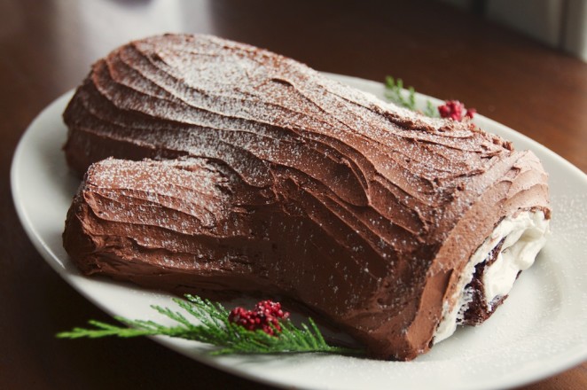 vegan yule log