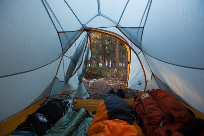 view from the tent